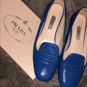 Prada flats size 38.5 azzurro color